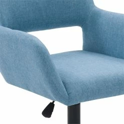 Outlet ✔️ CorLiving Marlowe Fabric Upholstered Task Chair In Light Blue 😍 -Deals Writing Desks Store 2423249 L