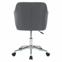 Top 10 😀 CorLiving Marlowe Fabric Upholstered Chrome Base Task Chair In Gray 🎉 -Deals Writing Desks Store 2423250 11 L