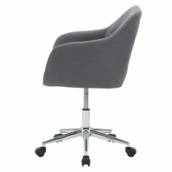 Top 10 😀 CorLiving Marlowe Fabric Upholstered Chrome Base Task Chair In Gray 🎉 -Deals Writing Desks Store 2423250 12 L