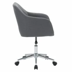 Top 10 😀 CorLiving Marlowe Fabric Upholstered Chrome Base Task Chair In Gray 🎉 -Deals Writing Desks Store 2423250 9 L