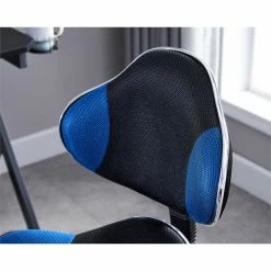 Top 10 ⭐ JJS Low Back Fabric Computer Executive Chair With Extra Large Base In Black/Blue 😍 -Deals Writing Desks Store 2426140 2 L