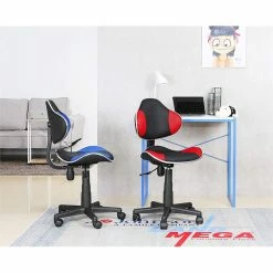Wholesale 💯 JJS Low Back Fabric Computer Executive Chair With Extra Large Base In Black/Red 🔔 -Deals Writing Desks Store 2426141 2 L