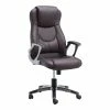 Best reviews of 👏 JJS Padded Faux Leather Swivel Executive Office Chair With Wheels In Coffee 🔥 -Deals Writing Desks Store 2426186 L