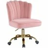 Cheap 💯 ACME Furniture ACME Moyle Velvet Upholstered Armless Office Chair In Rose Quartz And Gold 🌟 -Deals Writing Desks Store 2432340 L