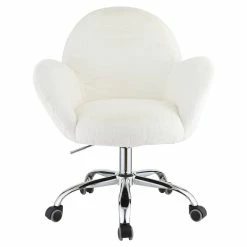 Best Pirce ⌛ ACME Furniture ACME Jago Fabric Upholstered Swivel Office Chair In White And Chrome ❤️ 11 Best Pirce ⌛ ACME Furniture ACME Jago Fabric Upholstered Swivel Office Chair In White And Chrome ❤️ -Deals Writing Desks Store 2432341 3 L