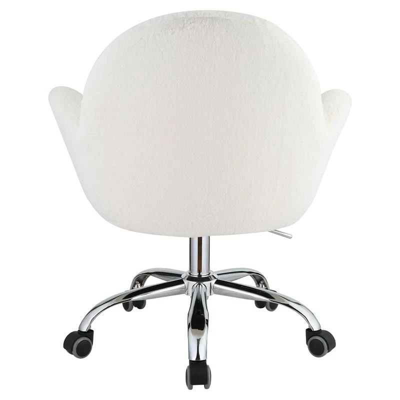 Best Pirce ⌛ ACME Furniture ACME Jago Fabric Upholstered Swivel Office Chair In White And Chrome ❤️ 7 Best Pirce ⌛ ACME Furniture ACME Jago Fabric Upholstered Swivel Office Chair In White And Chrome ❤️ - Image 5