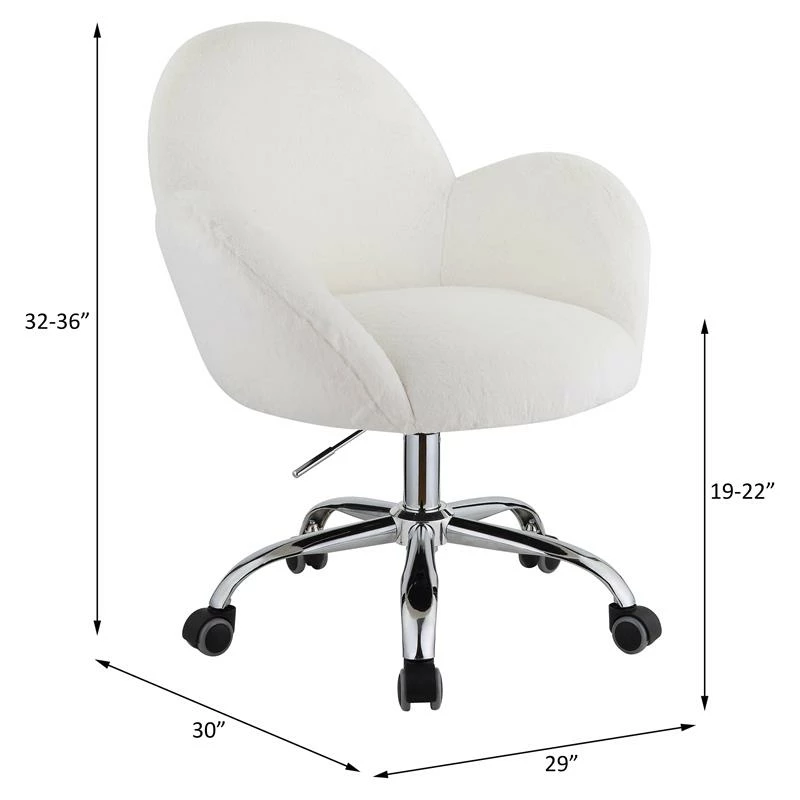 Best Pirce ⌛ ACME Furniture ACME Jago Fabric Upholstered Swivel Office Chair In White And Chrome ❤️ 9 Best Pirce ⌛ ACME Furniture ACME Jago Fabric Upholstered Swivel Office Chair In White And Chrome ❤️ - Image 7
