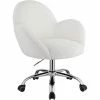 Best Pirce ⌛ ACME Furniture ACME Jago Fabric Upholstered Swivel Office Chair In White And Chrome ❤️ -Deals Writing Desks Store 2432341 L