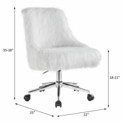 Coupon 😍 ACME Furniture ACME Arundell II Fabric Upholstered Swivel Office Chair In White And Chrome 🔥 15 Coupon 😍 ACME Furniture ACME Arundell II Fabric Upholstered Swivel Office Chair In White And Chrome 🔥 -Deals Writing Desks Store 2432342 7 L