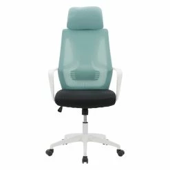 Hot Sale 😍 CorLiving Workspace Fabric Mesh Back Teal Blue And Black Office Chair 😍 -Deals Writing Desks Store 2433383 8 L