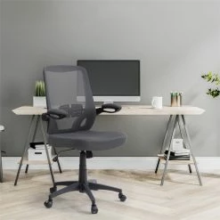 Best Pirce 😉 CorLiving Workspace High Fabric Mesh Back Office Chair In Gray 🥰 -Deals Writing Desks Store 2433385 6 L