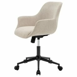 Hot Sale 💯 New Pacific Direct Kepler KD Fabric Office Chair In Strata Cream 👏