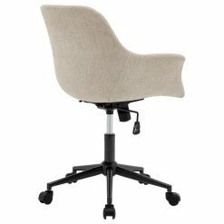 Hot Sale 💯 New Pacific Direct Kepler KD Fabric Office Chair In Strata Cream 👏 -Deals Writing Desks Store 2436407 4 L