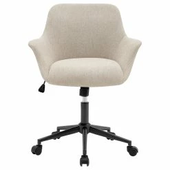 Hot Sale 💯 New Pacific Direct Kepler KD Fabric Office Chair In Strata Cream 👏 -Deals Writing Desks Store 2436407 7 L