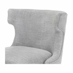 New 😍 Furniture Of America Nillicent Fabric Wing Back Office Chair In Light Gray 👏 -Deals Writing Desks Store 2436601 4 L