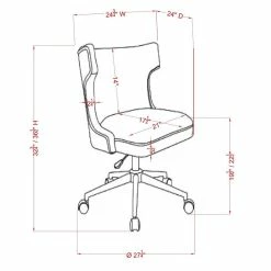 New 😍 Furniture Of America Nillicent Fabric Wing Back Office Chair In Light Gray 👏 -Deals Writing Desks Store 2436601 7 L