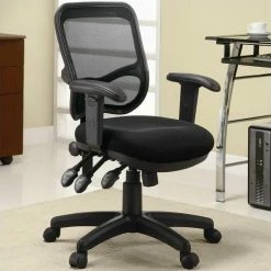 Promo 🔔 Scranton & Co Contemporary Adjustable Mesh Office Chair In Black 🛒