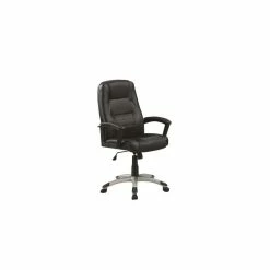 New ๐ฅ Scranton & Co Ergonomic Faux Leather Swivel Office Chair In Black And Silver ๐ 5 New ๐ฅ Scranton & Co Ergonomic Faux Leather Swivel Office Chair In Black And Silver ๐ -Deals Writing Desks Store 2436953 L