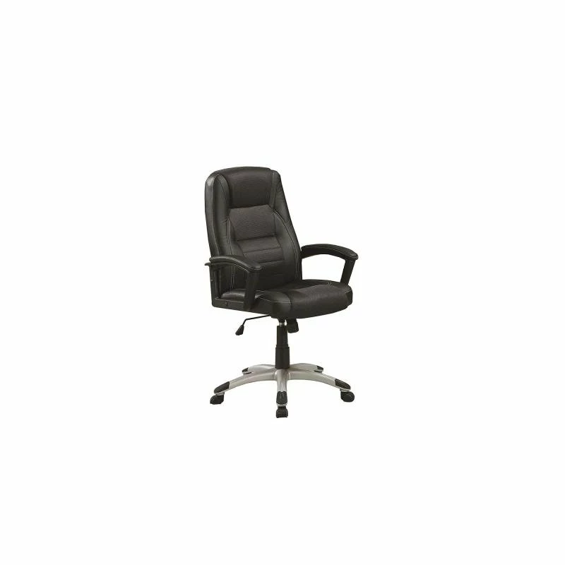 New ๐ฅ Scranton & Co Ergonomic Faux Leather Swivel Office Chair In Black And Silver ๐ 4 New ๐ฅ Scranton & Co Ergonomic Faux Leather Swivel Office Chair In Black And Silver ๐ - Image 2
