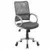 Cheapest 🧨 Scranton & Co Contemporary Mesh Back With Pewter Task Office Chair In Grey 🌟 -Deals Writing Desks Store 2436965 1 L