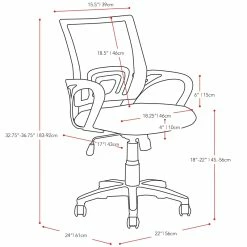 Outlet โค๏ธ Scranton & Co Modern Mesh Fabric Back Swivel Office Chair In Black ๐ 6 Outlet โค๏ธ Scranton & Co Modern Mesh Fabric Back Swivel Office Chair In Black ๐ -Deals Writing Desks Store 2436986 1 L