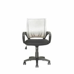 Budget 😍 Scranton & Co Modern Mesh Fabric Back Swivel Office Chair In White ✨ 9 Budget 😍 Scranton & Co Modern Mesh Fabric Back Swivel Office Chair In White ✨ -Deals Writing Desks Store 2436987 3 L