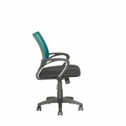 Deals 🔥 Scranton & Co Mesh Fabric Back Swivel Office Chair In Teal Blue 🔔 -Deals Writing Desks Store 2436991 2 L