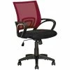 Cheapest 🎁 Scranton & Co Mesh Fabric Back Swivel Office Chair In Maroon 🎁 1 Cheapest 🎁 Scranton & Co Mesh Fabric Back Swivel Office Chair In Maroon 🎁 -Deals Writing Desks Store 2436992 L