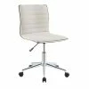 Promo ✔️ Scranton & Co Sleek Adjustable Office Chair In Cream And Chrome 🎁 2 Promo ✔️ Scranton & Co Sleek Adjustable Office Chair In Cream And Chrome 🎁 -Deals Writing Desks Store 2437001 L