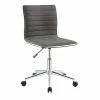 Coupon 👏 Scranton & Co Sleek Adjustable Office Chair In Gray And Chrome 👍 -Deals Writing Desks Store 2437002 L