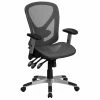 Deals 🛒 Scranton & Co Contemporary Mid Back Swivel Office Chair In Gray ✔️ -Deals Writing Desks Store 2437022 L