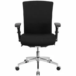 Promo 😀 Scranton & Co Contemporary Fabric Swivel Office Chair In Black 🎉 -Deals Writing Desks Store 2437023 3 L