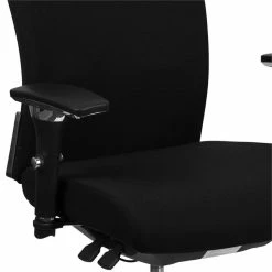 Promo 😀 Scranton & Co Contemporary Fabric Swivel Office Chair In Black 🎉 -Deals Writing Desks Store 2437023 4 L