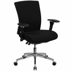 Promo 😀 Scranton & Co Contemporary Fabric Swivel Office Chair In Black 🎉