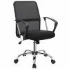 Promo 👍 Scranton & Co Contemporary Breathable Fabric Upholstered Office Chair In Black 😉 -Deals Writing Desks Store 2437054 L