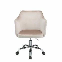 Hot Sale ๐ Scranton & Co Contemporary Office Chair In Champagne Velvet ๐ 11 Hot Sale ๐ Scranton & Co Contemporary Office Chair In Champagne Velvet ๐ -Deals Writing Desks Store 2437056 3 L