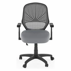 Cheapest 🤩 Scranton & Co Contemporary Gray Mesh Fabric Office Chair 🎉 -Deals Writing Desks Store 2437069 4 L