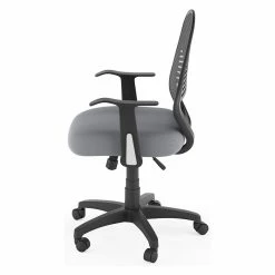 Cheapest 🤩 Scranton & Co Contemporary Gray Mesh Fabric Office Chair 🎉 -Deals Writing Desks Store 2437069 6 L