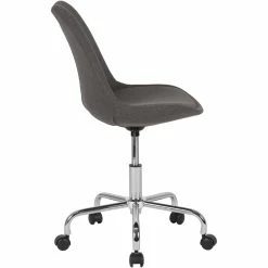 Cheap 😍 Scranton & Co Modern Mid Back Swivel Office Chair In Dark Gray 🥰 -Deals Writing Desks Store 2437078 1 L