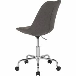 Cheap 😍 Scranton & Co Modern Mid Back Swivel Office Chair In Dark Gray 🥰 -Deals Writing Desks Store 2437078 2 L