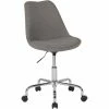 Budget ✨ Scranton & Co Modern Mid Back Swivel Office Chair In Light Gray 🛒 -Deals Writing Desks Store 2437079 L
