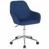 Cheap 🧨 Scranton & Co Cortana Home Mid Back Swivel Office Chair In Blue 😍 -Deals Writing Desks Store 2437089 L