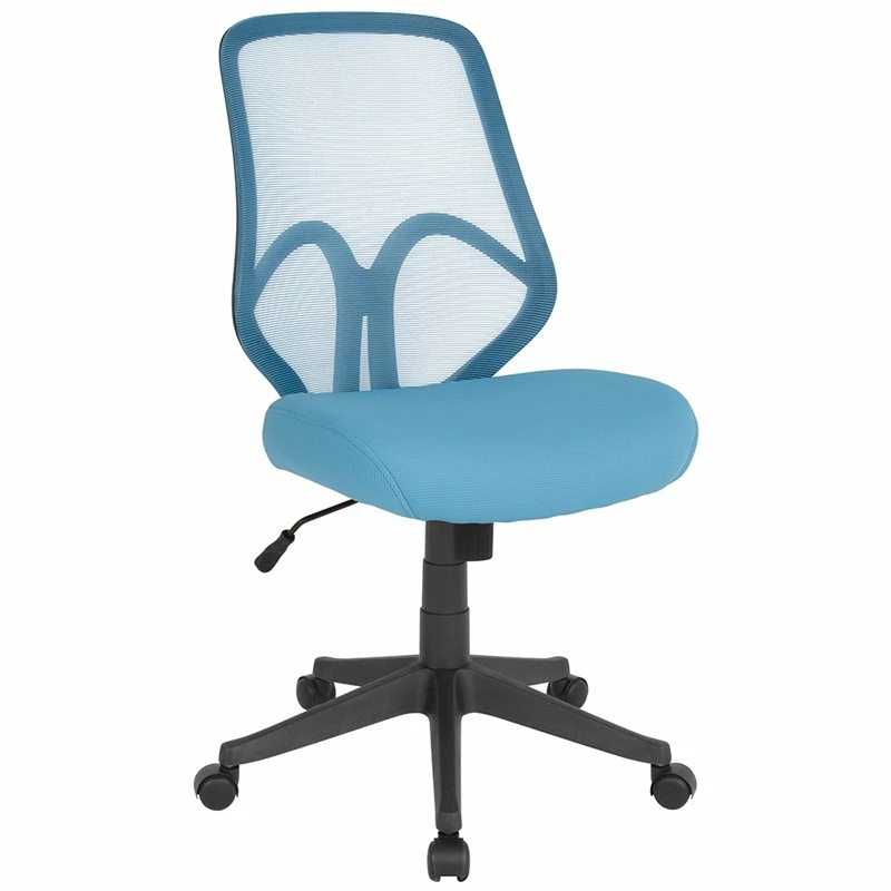 Discount ✨ Scranton & Co Modern High Back Mesh Swivel Office Chair In Blue ❤️ 3 Discount ✨ Scranton & Co Modern High Back Mesh Swivel Office Chair In Blue ❤️