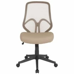 Brand new 🔔 Scranton & Co Modern High Back Mesh Swivel Office Chair In Brown 🌟 -Deals Writing Desks Store 2437097 1 L