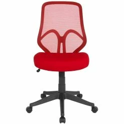 New 💯 Scranton & Co Modern High Back Mesh Swivel Office Chair In Red 😍 -Deals Writing Desks Store 2437100 1 L