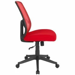 New 💯 Scranton & Co Modern High Back Mesh Swivel Office Chair In Red 😍 -Deals Writing Desks Store 2437100 2 L