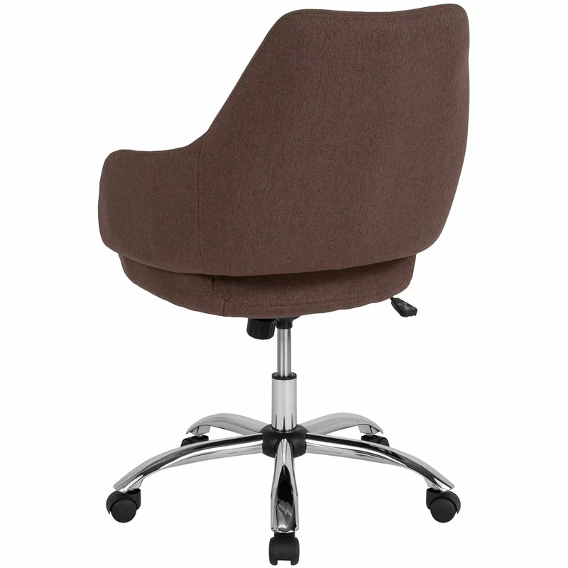 Best Sale 🥰 Scranton & Co Contemporary Mid Back Swivel Office Chair In Brown ✨ 6 Best Sale 🥰 Scranton & Co Contemporary Mid Back Swivel Office Chair In Brown ✨ - Image 4