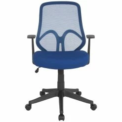 Deals 🎁 Scranton & Co Modern High Back Mesh Swivel Office Chair In Navy 👏 -Deals Writing Desks Store 2437115 1 L