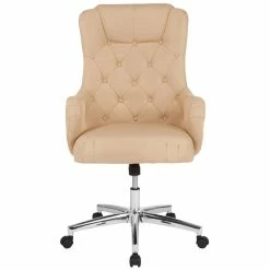 Best reviews of 😀 Scranton & Co Contemporary High Back Swivel Office Chair In Beige 👏 -Deals Writing Desks Store 2437124 1 L