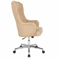 Best reviews of 😀 Scranton & Co Contemporary High Back Swivel Office Chair In Beige 👏 -Deals Writing Desks Store 2437124 2 L